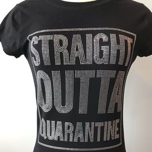 PLUS SIZED Fitted Straight Outta Quarantine Tee
